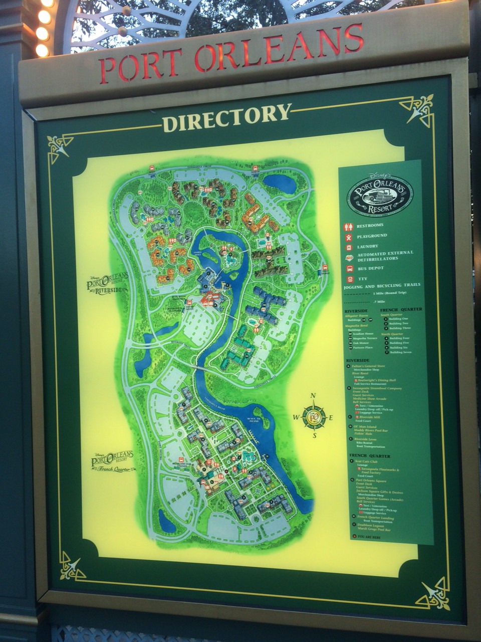 Layout of the resort and river running through.
