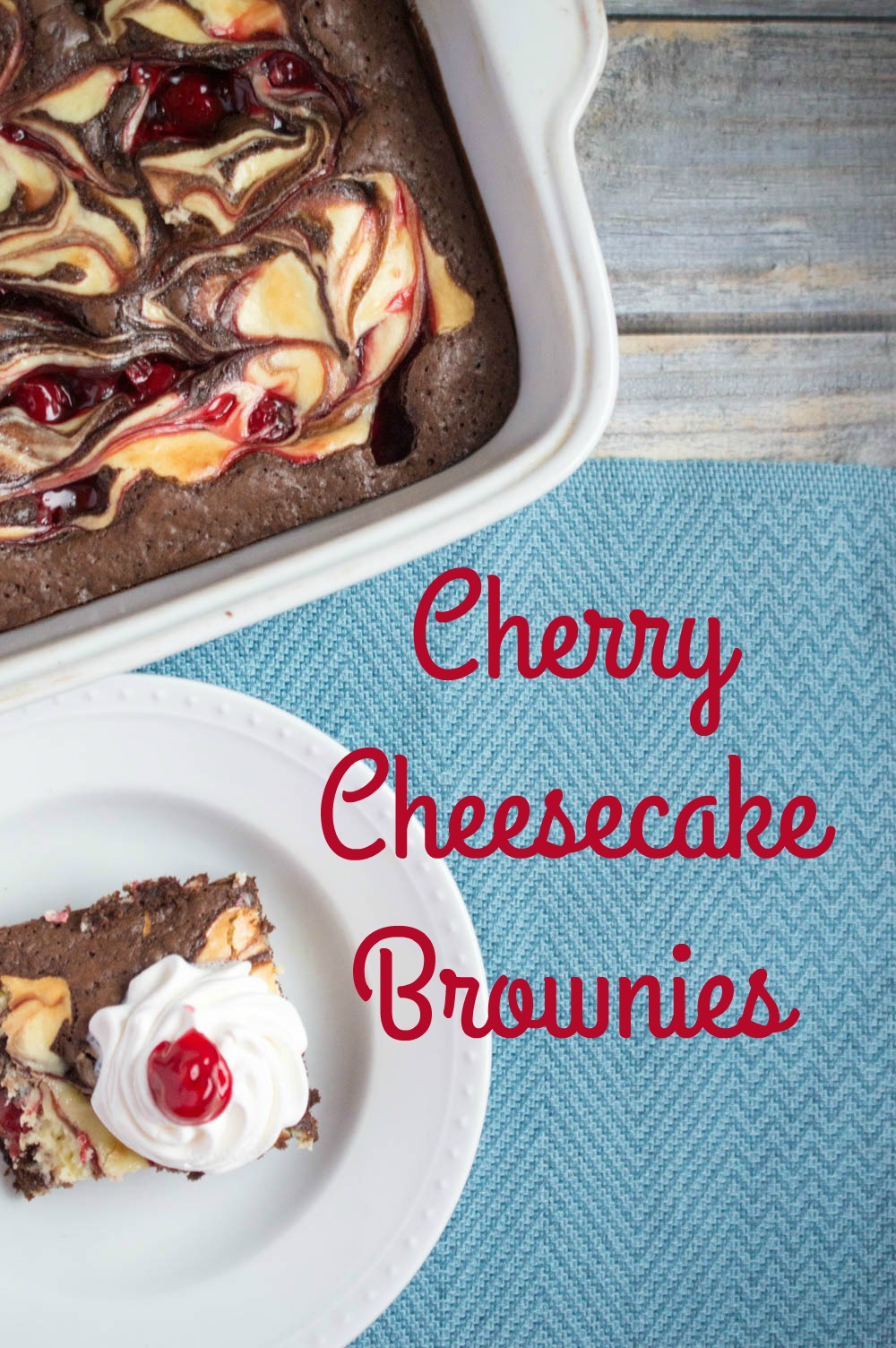 Cherry Cheesecake Brownies, Easy Dessert Recipe, One Bowl Brownies, Easy Brownie Recipe